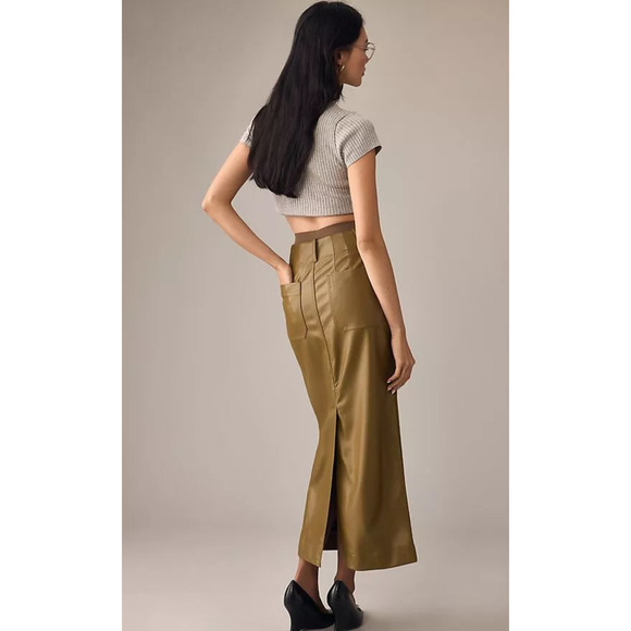 The Colette Maxi Skirt by Maeve: Faux-Leather Edition - New XL - Picture 3 of 5